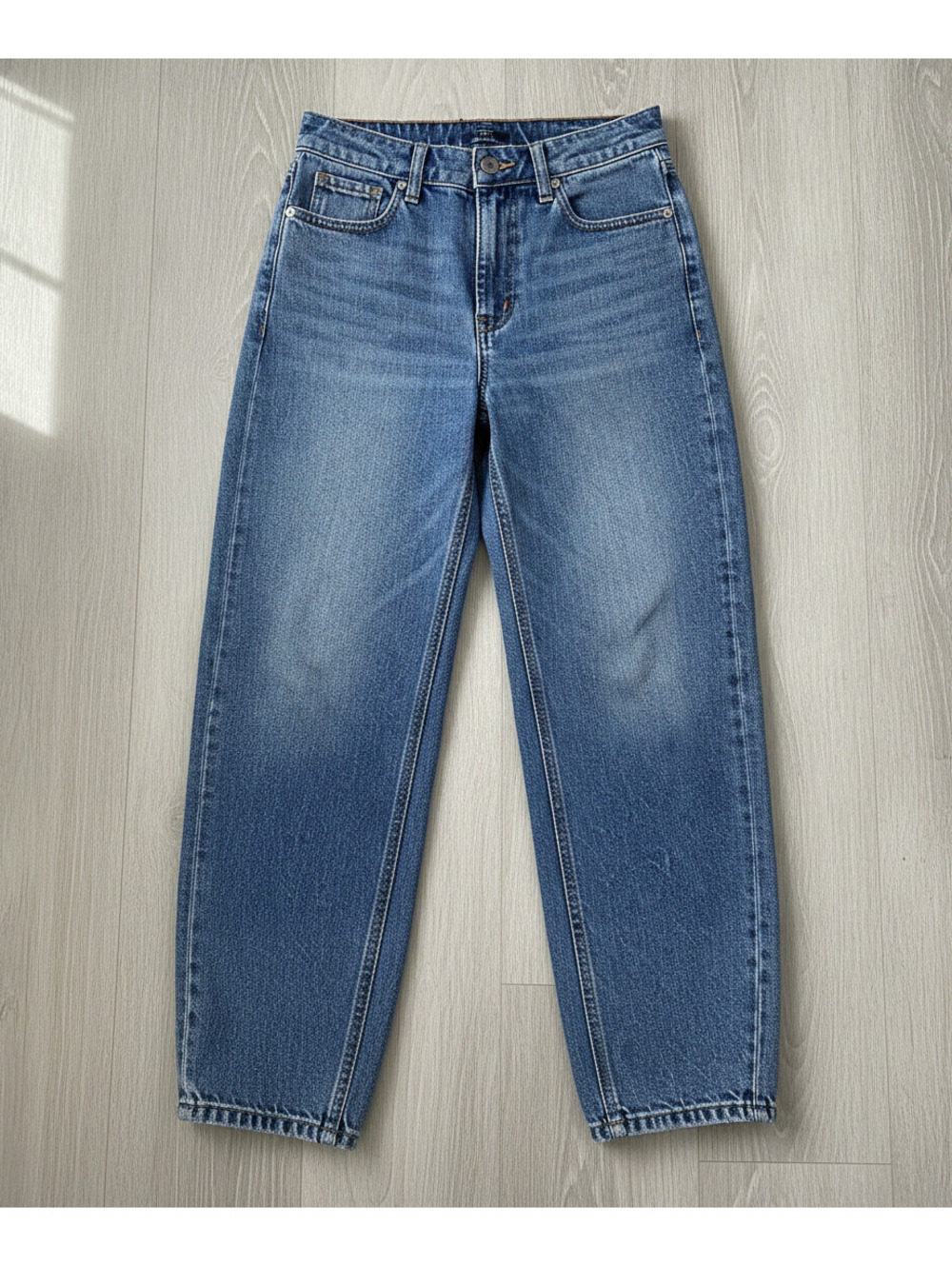 KUT From The Kloth Ashley Slouchy Barrel Jeans Medium Blue Denim Size 8